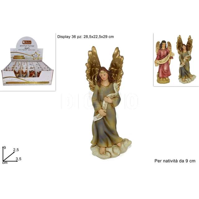 Statua angelo per 9 cm. 2ass. - Principale