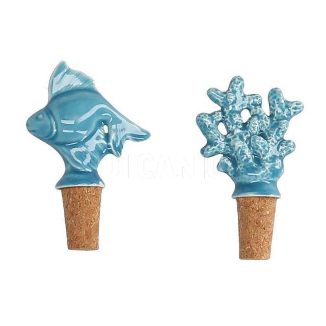 Tappo mare ceramica azzurro 2 assortiti cm6x2h10 art.5120560000 - Principale