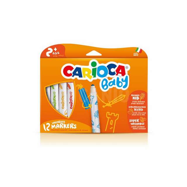 Scatola 12 pz baby makert+2 carioca - Principale