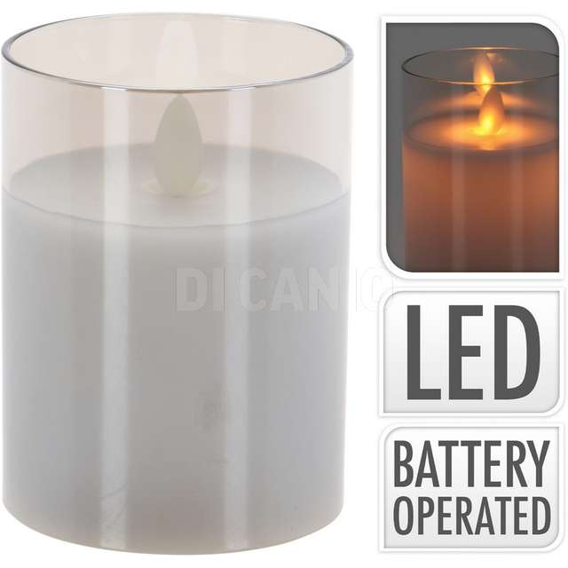 Candela led con bicchiere - Principale