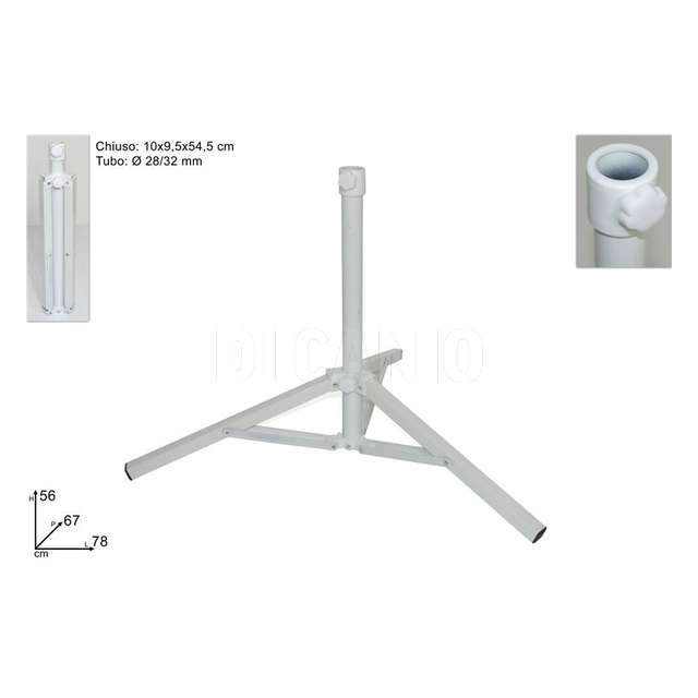 Base ombrellone metallo tripiede dia.28/32mm - Principale