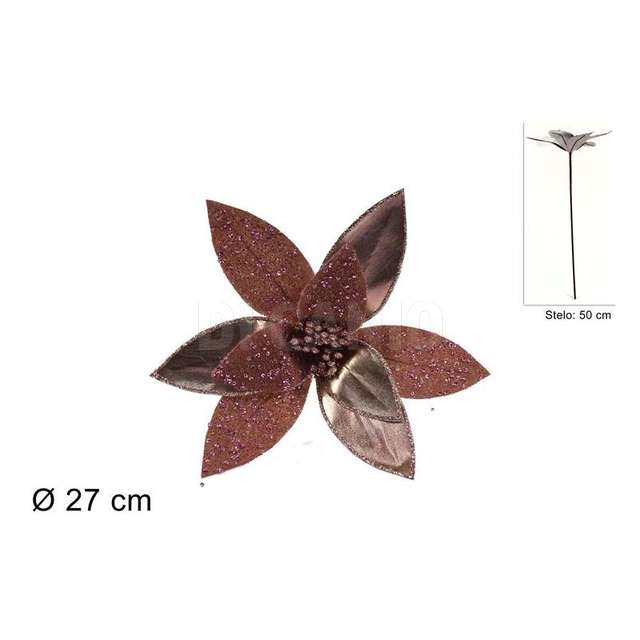 Stelo fiore glitterato 50 cm. rosa - Principale