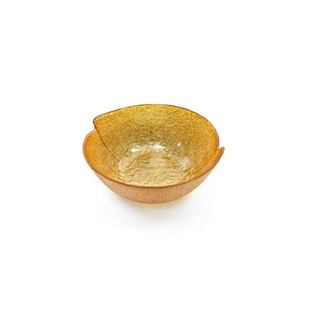Ciotola in vetro rodin d cm 11 x h 7 colore oro - Principale
