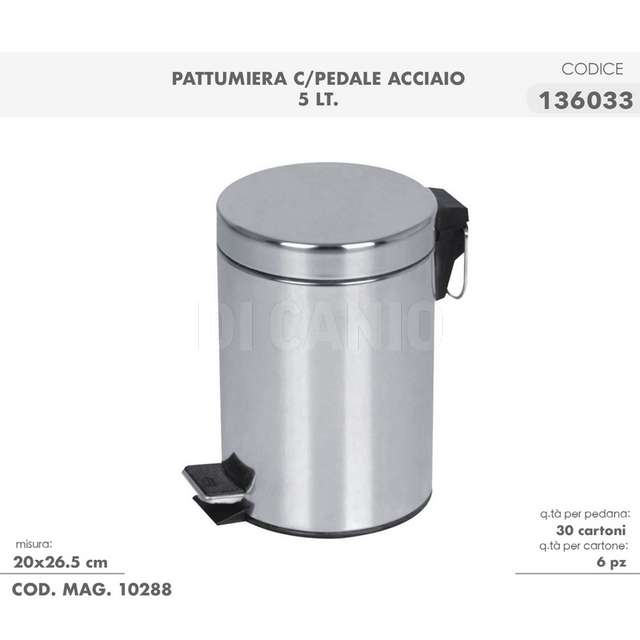 Pattumiera acciaio lt.5 - Principale