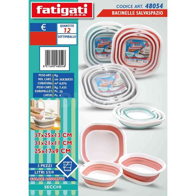 Bacinella slavaspazio 3 pz lt.3/5/9 - Principale
