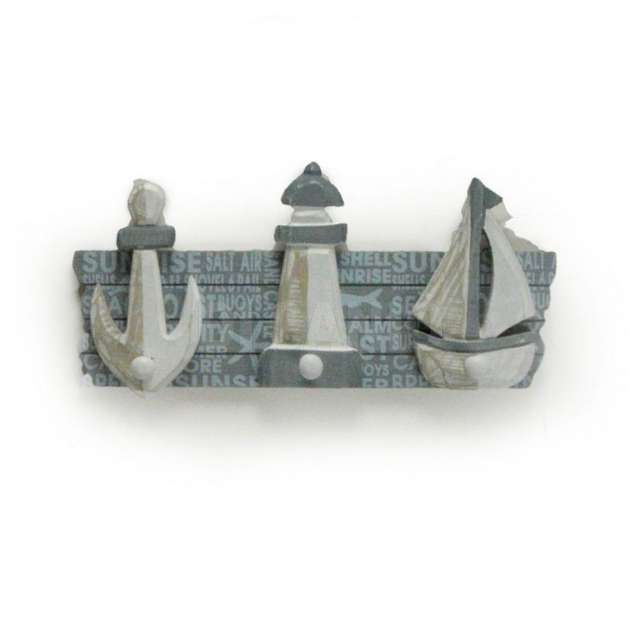 Appendino legno mare barca-faro-ancora 3p cm34,5x6h16,5 vacch.1855300000 - Principale