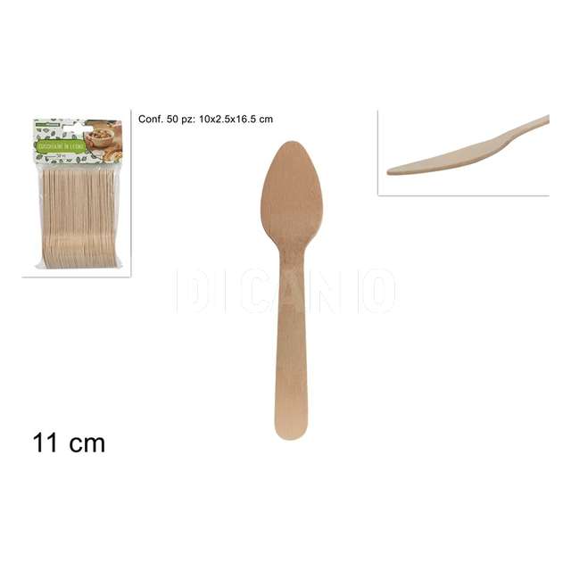 Cucchiaini legno 50 pezzi - Principale
