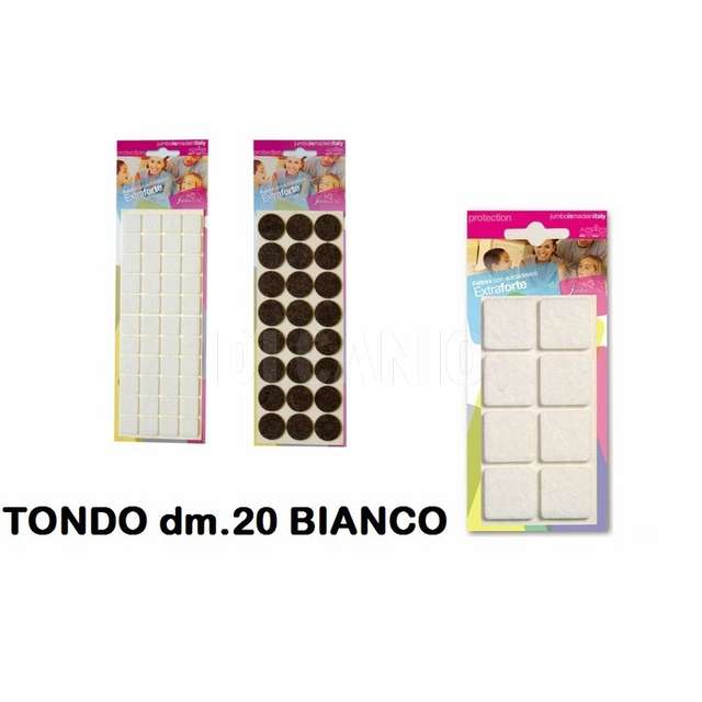 Feltrini autoadesivi bl. maxi dm.20 biano jumbo - Principale