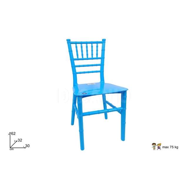 Sedia bimbi plastica blu - Principale