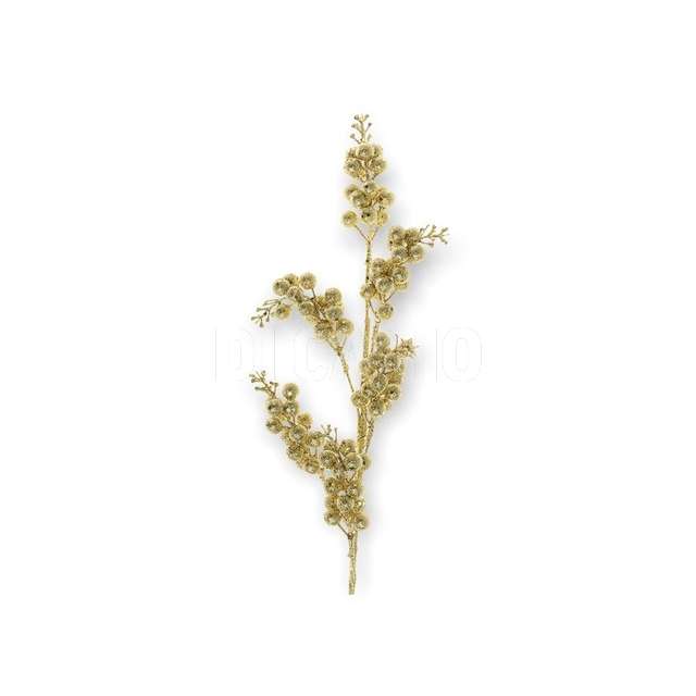 Ramo glitterato bacche cm 68 oro - Principale