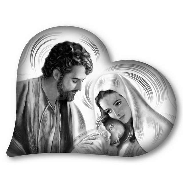 Tavolozza 40x50 heart nativity grey lupia - Principale