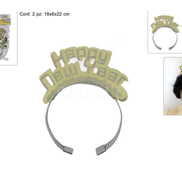 Cerchietto set 2 pz happy new year 2 colori - Principale