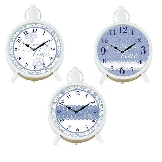 Orologio tavolo metallo cm?25,5x5,5 macrame 3 assortiti vacch.1859380000 - Principale