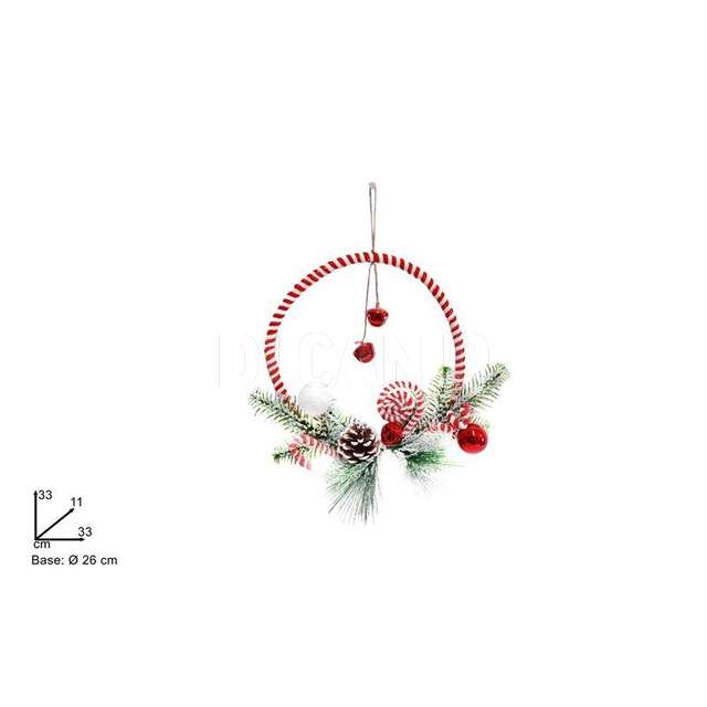 Dietroporta tondo canditi con campanellino 26cm - Principale