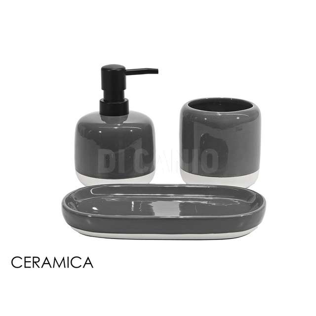 Set bagno 3 pz grigio - Principale