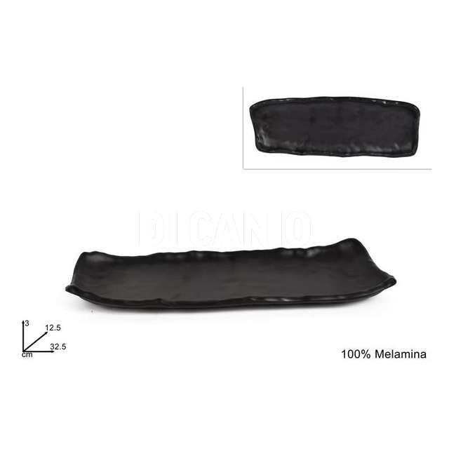 Vassoio melamina nero cm.32.5x12.5 - Principale