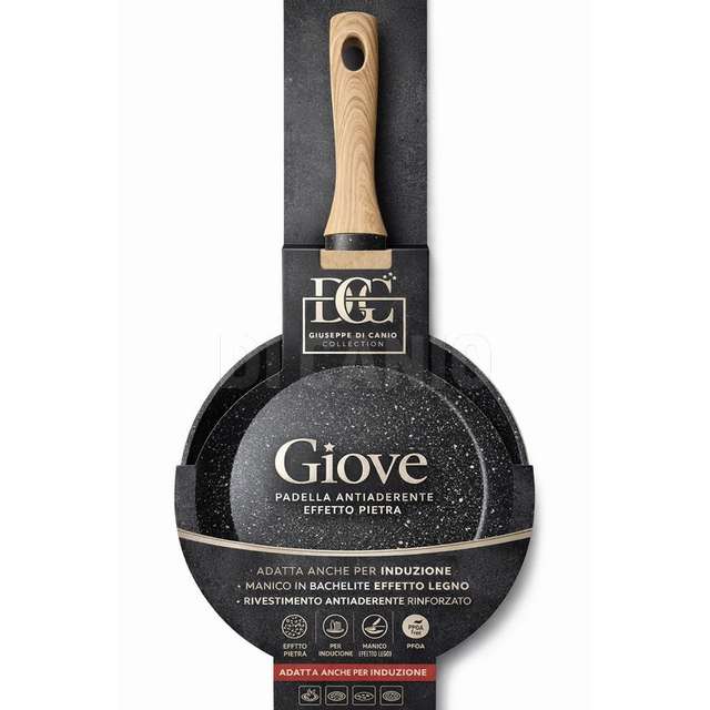 Padella cm.32 antiaderete dcg linea giove 3,5 mm per induzione manico bakelite - Principale