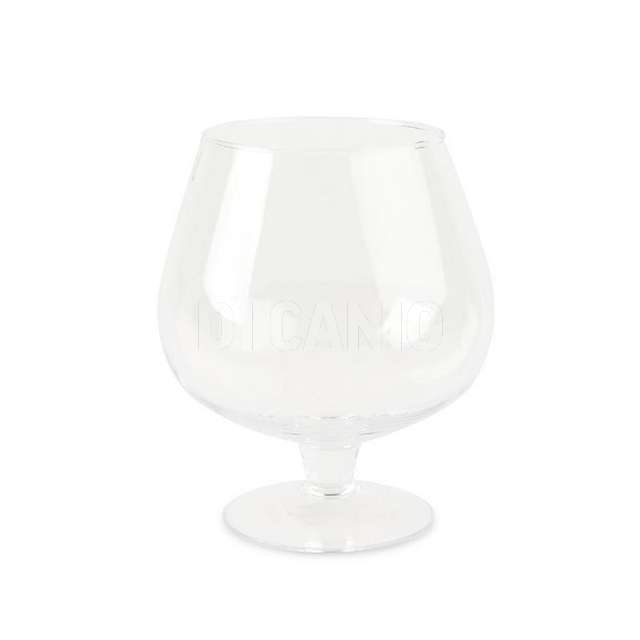 Vaso in vetro trasparente cognac cm.22x19 - Principale