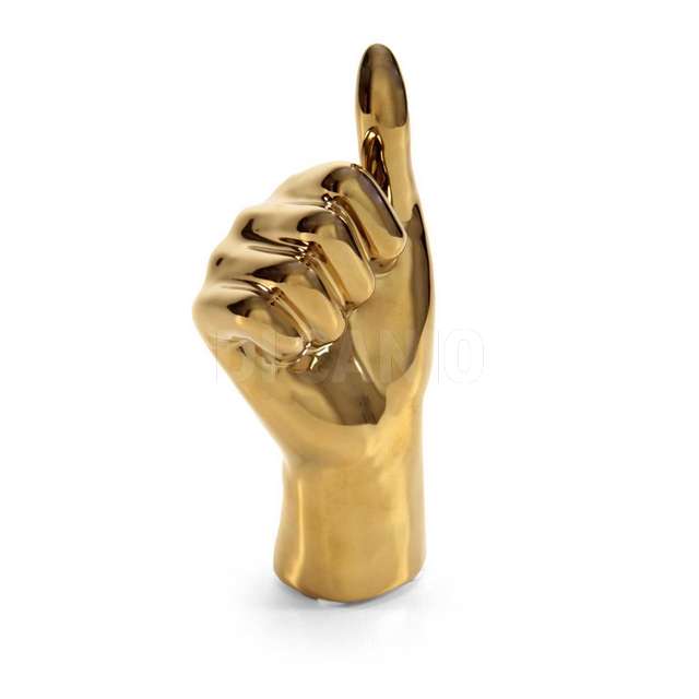 Mano decorata /oro 10x6x19 - Principale