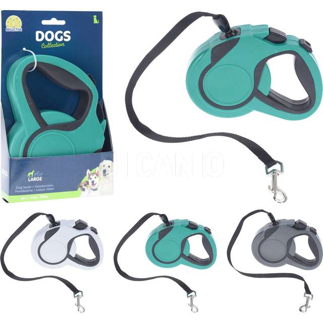 Guinzaglio cani 35kg 8mt 3ass - Principale