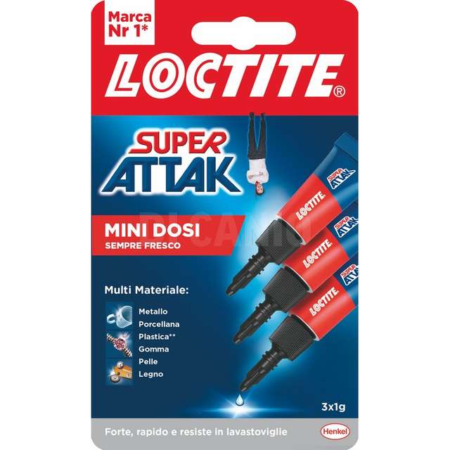 Loctite super attak flexgel 3 pezzi 1 gr henkel - Principale