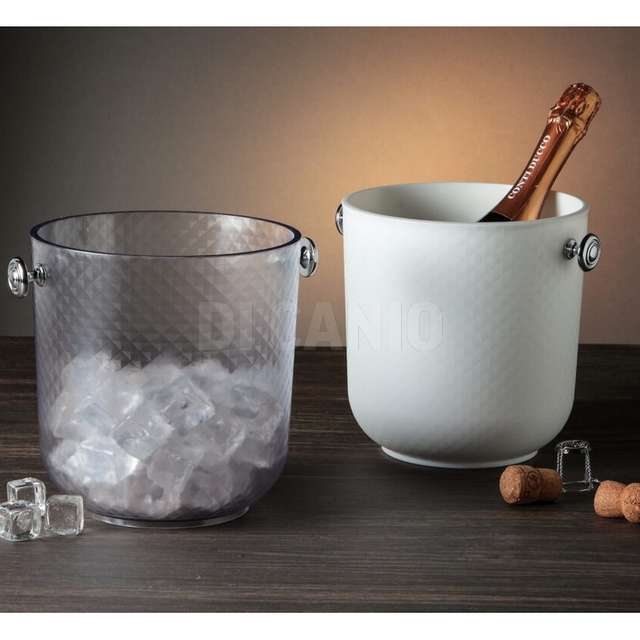 Secchiello diamante con pomello lt.4.5 bianco - Principale