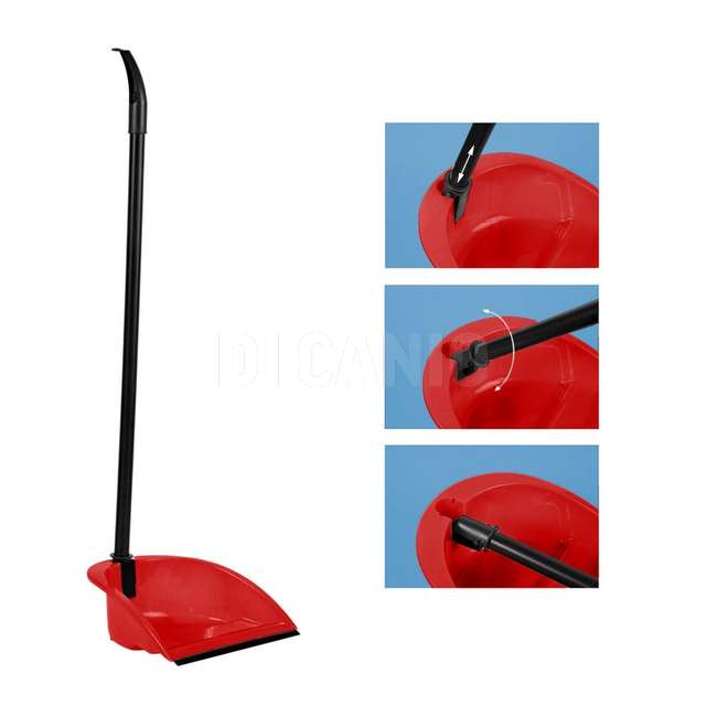 Alzaimmondizia rosso manico plastica snodato - Principale