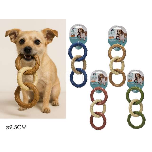 Set 3 anelli gomma animale dm.9.5cm - Principale