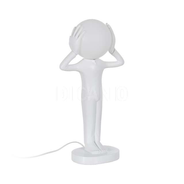 Lampada tavolo figura bianco resina cm.27x18x52,50 - Principale