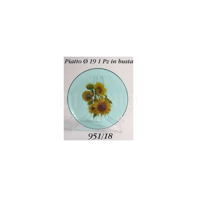 Piatto dec. girasole (12) c3a.-951-18- - Principale
