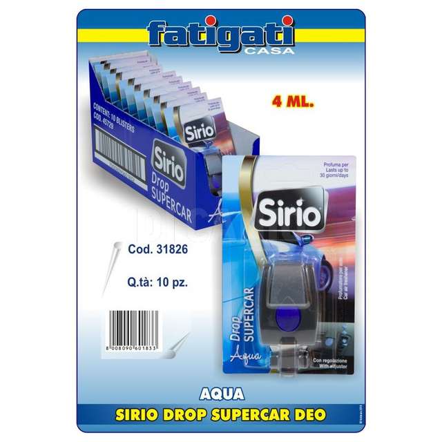 Sirio drop supercar deo 4ml aqua 30 - Principale