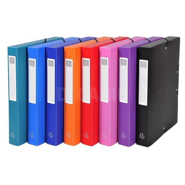 Cartella archivio box opak pp d40mmcon elastico assortite - Principale