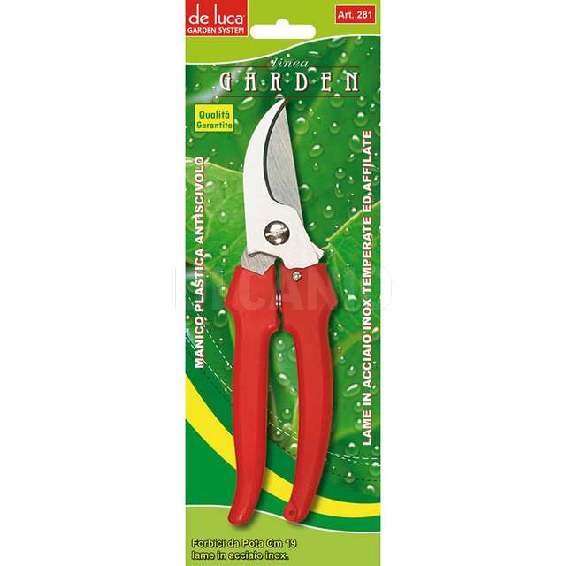 Forbici giardino inox m_plas. cm.19 de luca.-281-19- - Principale