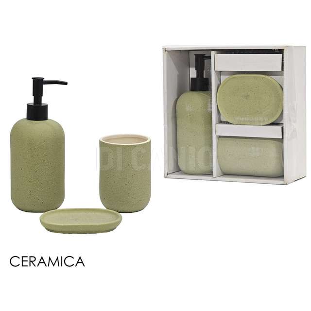 Set bagno 3 pz verde - Principale
