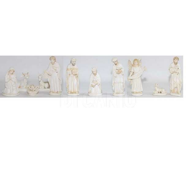 Set 11 figure cm. 15 resina bianco euromarchi xn734-ba - Principale