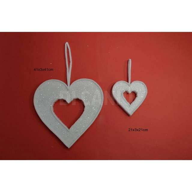 Appendino cuore set 2pz biancoart.82719a-0+c-0 due esse - Principale