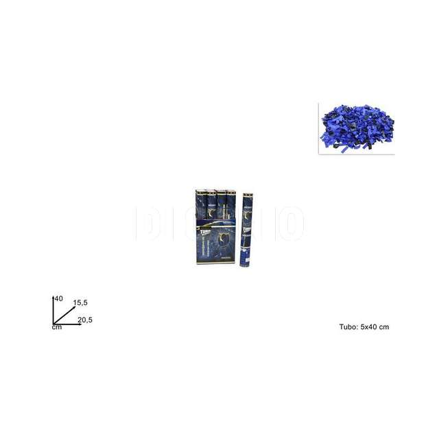 Cannone party nero - azzurro cm. 40 dueesse. - Principale