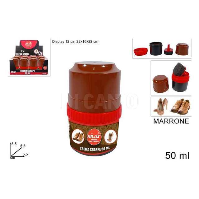 Crema per scarpe 50 ml marrone - Principale