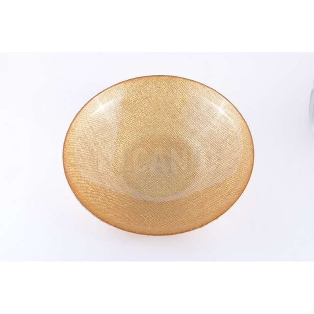 Piatto piano in vetro fatum d cm. 25,5 colore oro - Principale