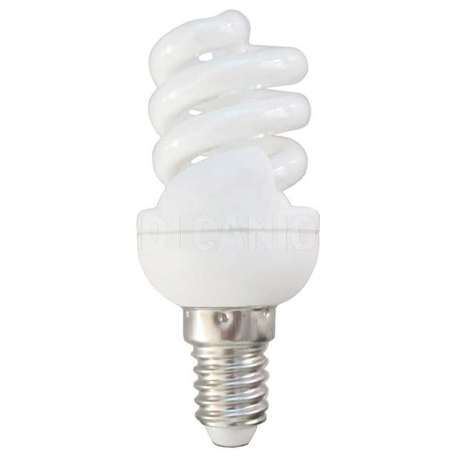 Lamp.ris.en.micro spirale 7w l.calda 2700k e14 10000h incron - Principale