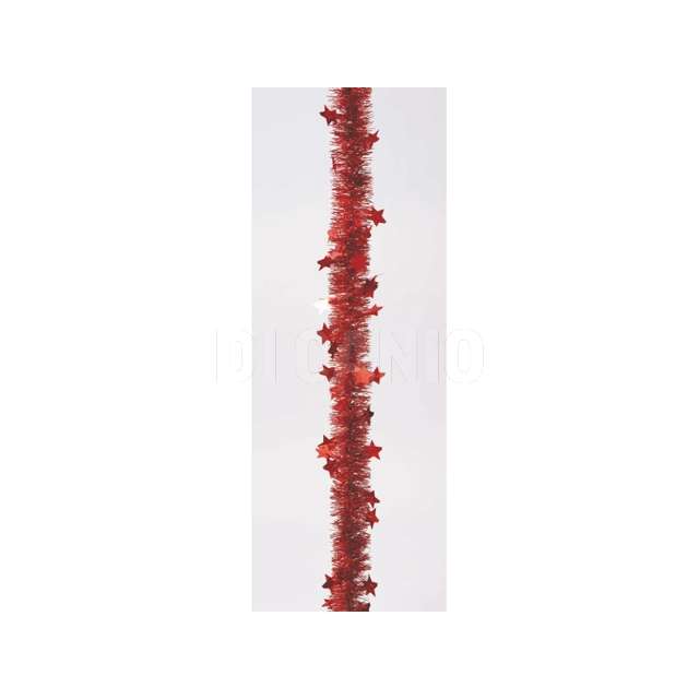 Filo pvc mm.60xmt.2 rosso met.stelle fustellate 4 nastri - Principale