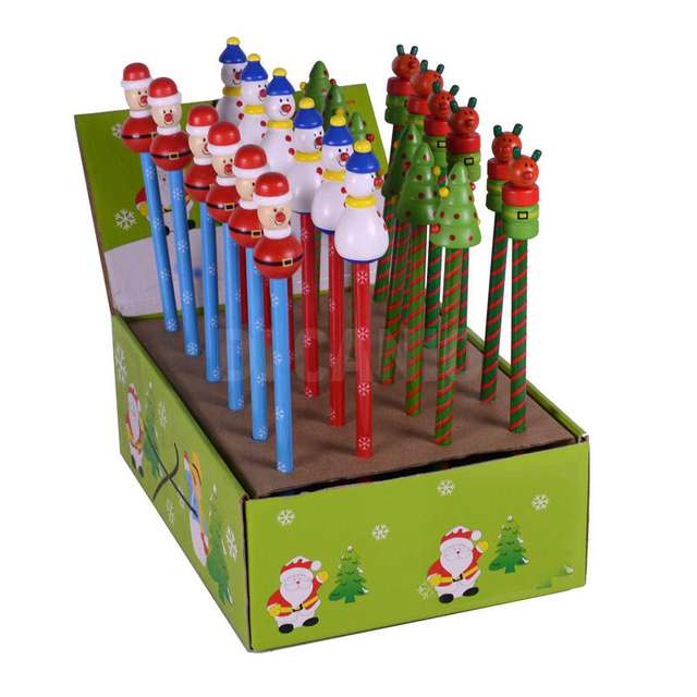 Decorazione matita natale 4 assortiti con espositore cm d.2.2h21 - Principale