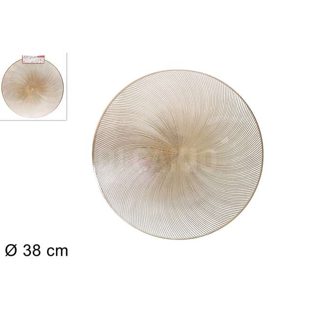 Tovaglietta tonda diam 38cm decorata ororo /gold - Principale