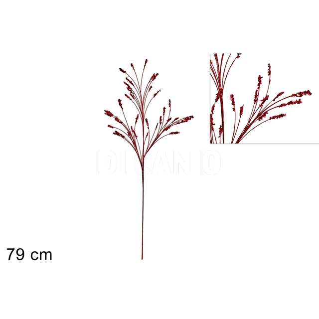 Stelo glitterato 79 cm. rosso - Principale