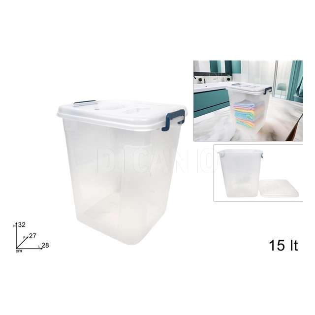 Contenitore plastica lt.15 con coperchio - Principale