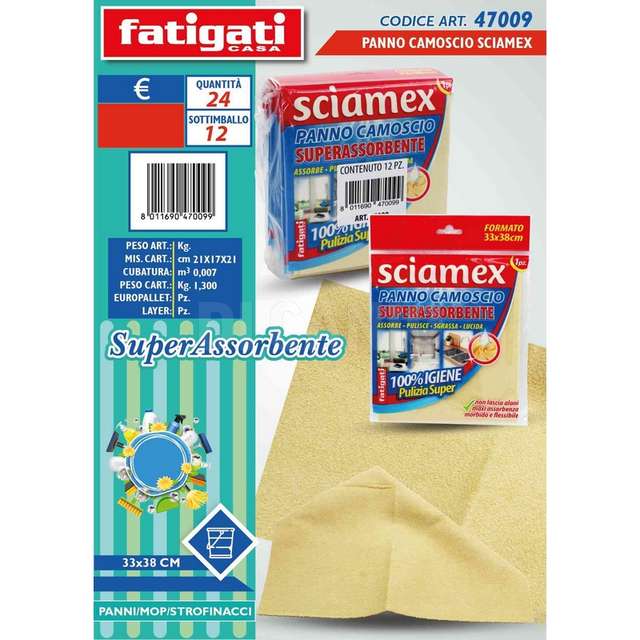 Panno camoscio sciamex s.assorb 33 - Principale