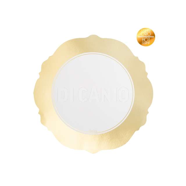 Set 4 sottopiatti liberty bianco bordooro cm 33 - Principale