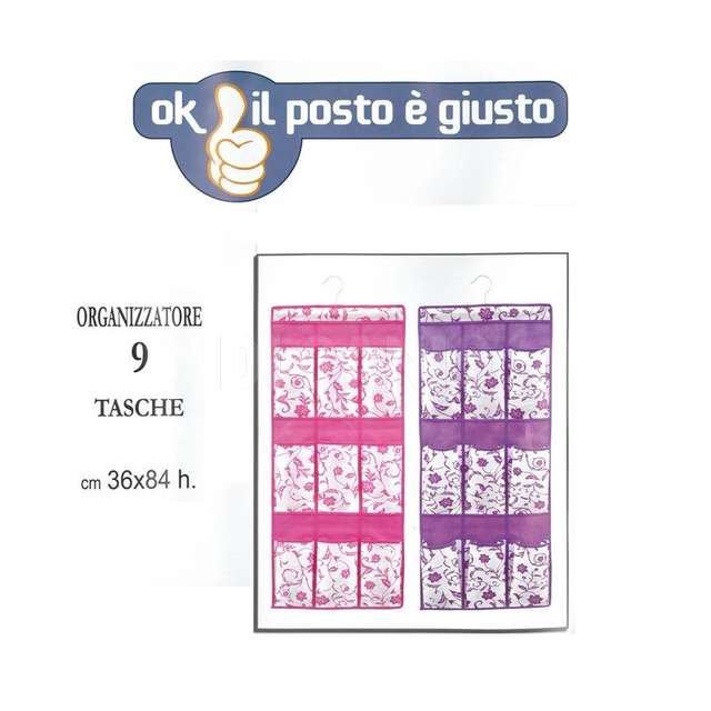 Organizzer 9 posti rosa_lilla tnt 36x84 - Principale