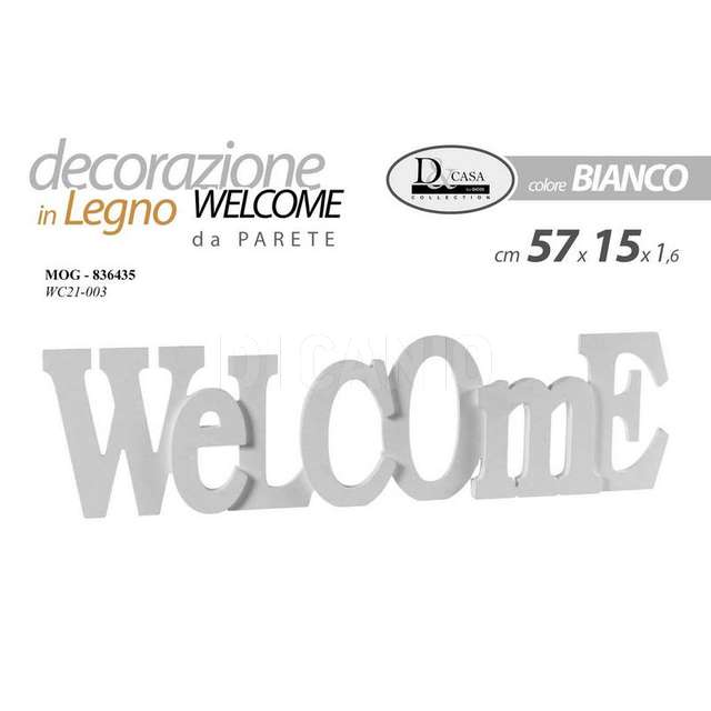 Frase welcome cm.57x15x1.6 - Principale
