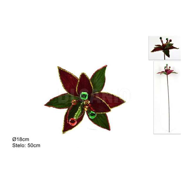 Fiore giullare con campanelli 18cm - Principale